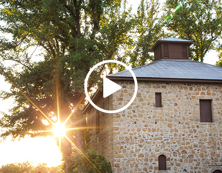 Exterior image of Larkmead Lane Winery historic stone building.