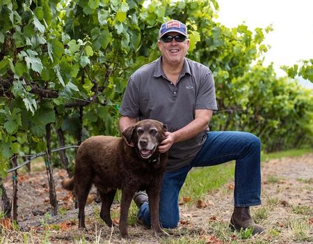 Todd Graff with his dog, Bristol