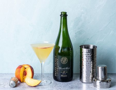 blanc de blancs and Bellini martini