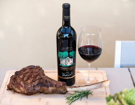 Frank Family Zinfandel and steak