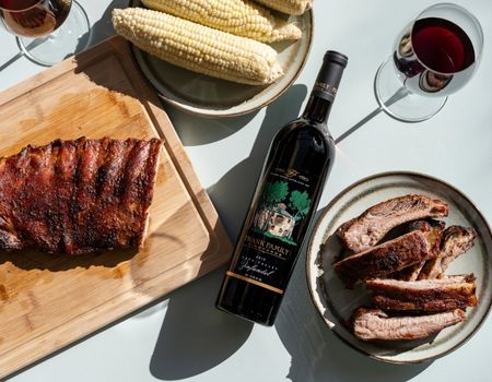 Frank Family Zinfandel and ribs